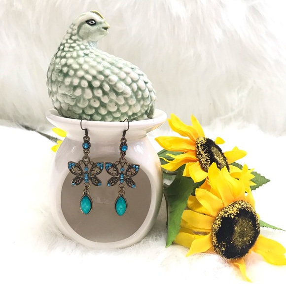 Butterfly Dangle Earrings - Picture 1 of 7